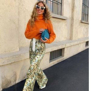 🛍️NEW ZARA LIMITED EDITION HIGHWAISTED VELVET LIKE PANTS